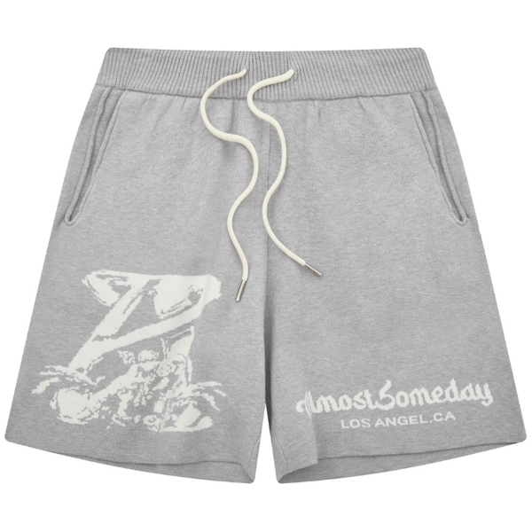 Almost Someday Platinum Terry Shorts "Grey"