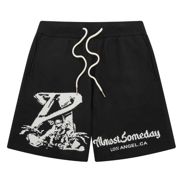 Almost Someday Platinum Terry Shorts "Black"
