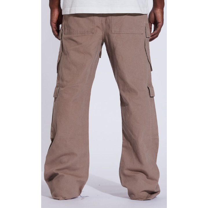 Crysp Denim James Cargo Flare Pants "Tan"