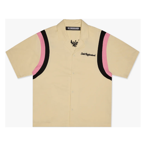 6TH NBRHD Button Up Tee "Cream"