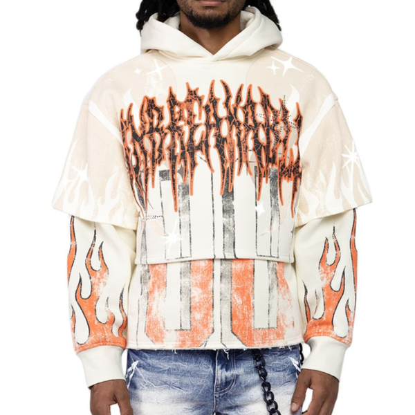 Smoke Rise Unbreakable Oversized Hoodie "Orange"