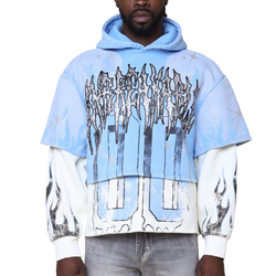 Smoke Rise Unbreakable Oversized Hoodie "Carolina Blue"