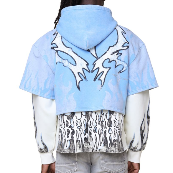 Smoke Rise Unbreakable Oversized Hoodie "Carolina Blue"