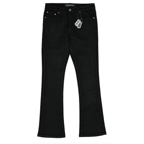 TRNCHS Night Code Waxed Denim Pants "Black"
