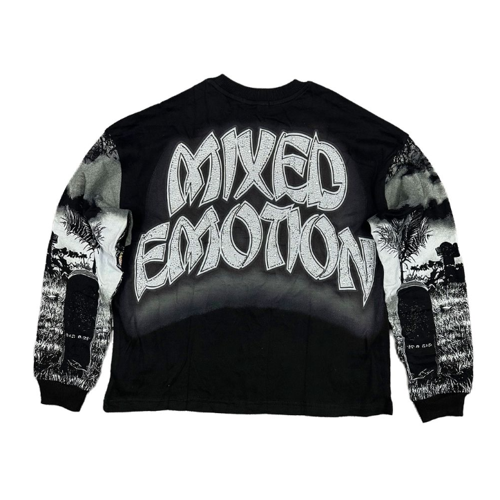 Mixed Emotion Tombstone L/S Tee "Black"