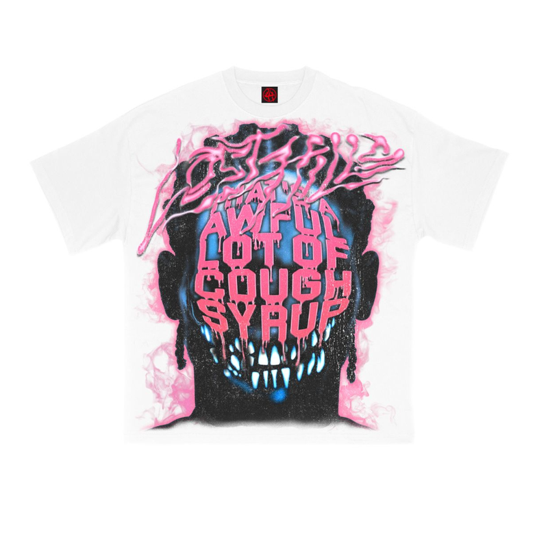Lost Hills x  That's A Awful Lot Of Cough Syrup Tee "White/Pink"