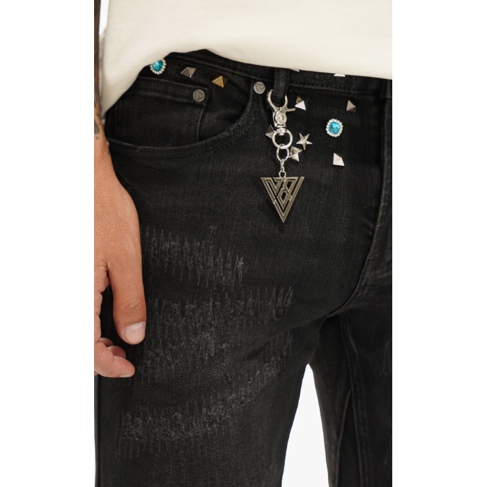 Valabasas Ion Waxed Stacked Jeans "Grey Wash"