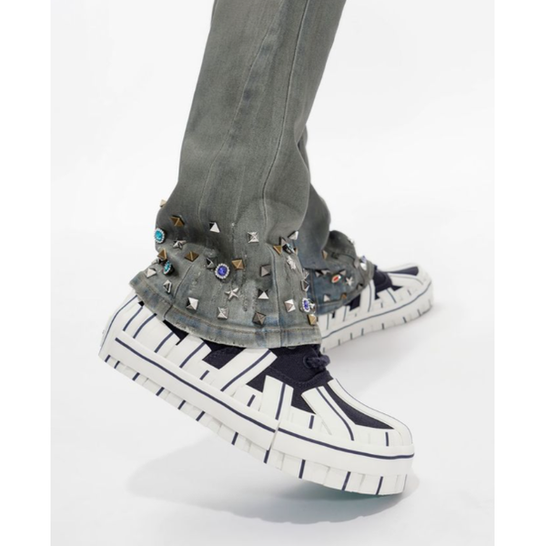 Valabasas Ion Waxed Stacked Jeans "Blue"