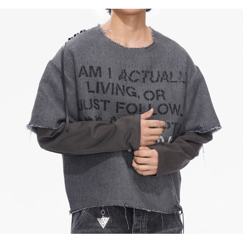 Valabasas Scripted Layered L/S Tee "Grey"