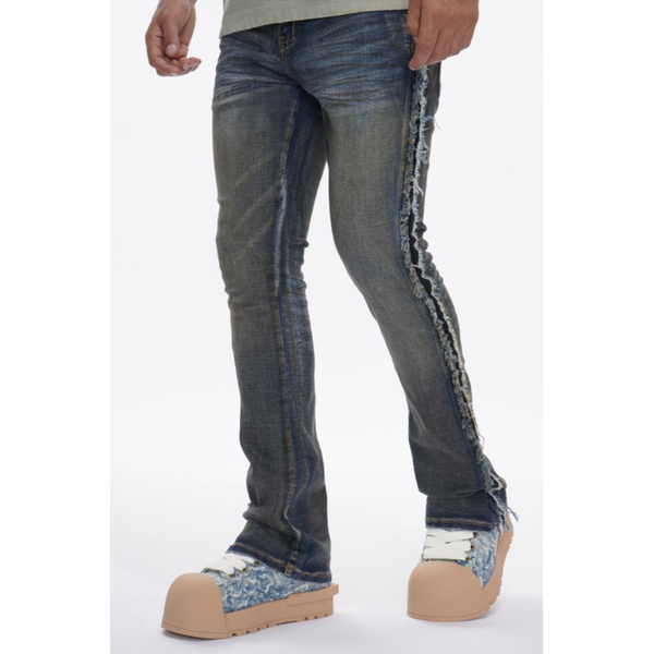 Valabasas Burrow Stacked Jeans "Blue/Black"