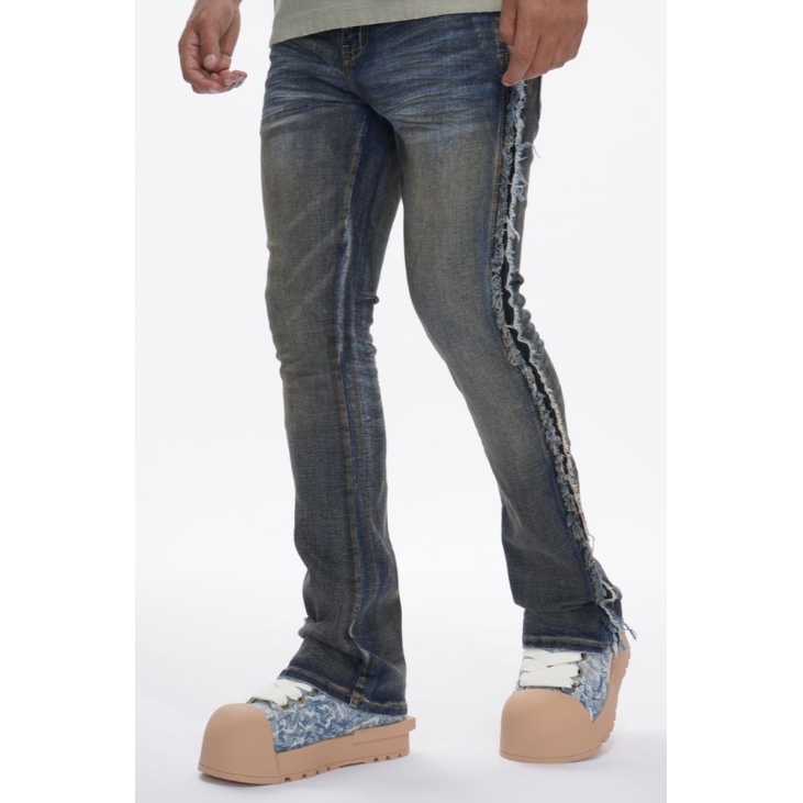 Valabasas Burrow Stacked Jeans "Blue/Black"