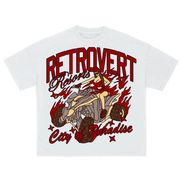 Retrovert Paradise Club Tee "White/Red"