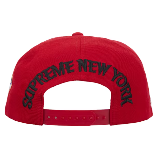 Supreme New York 6-Panel Snapback Hat "Red"