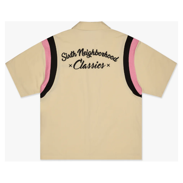 6TH NBRHD Button Up Tee "Cream"