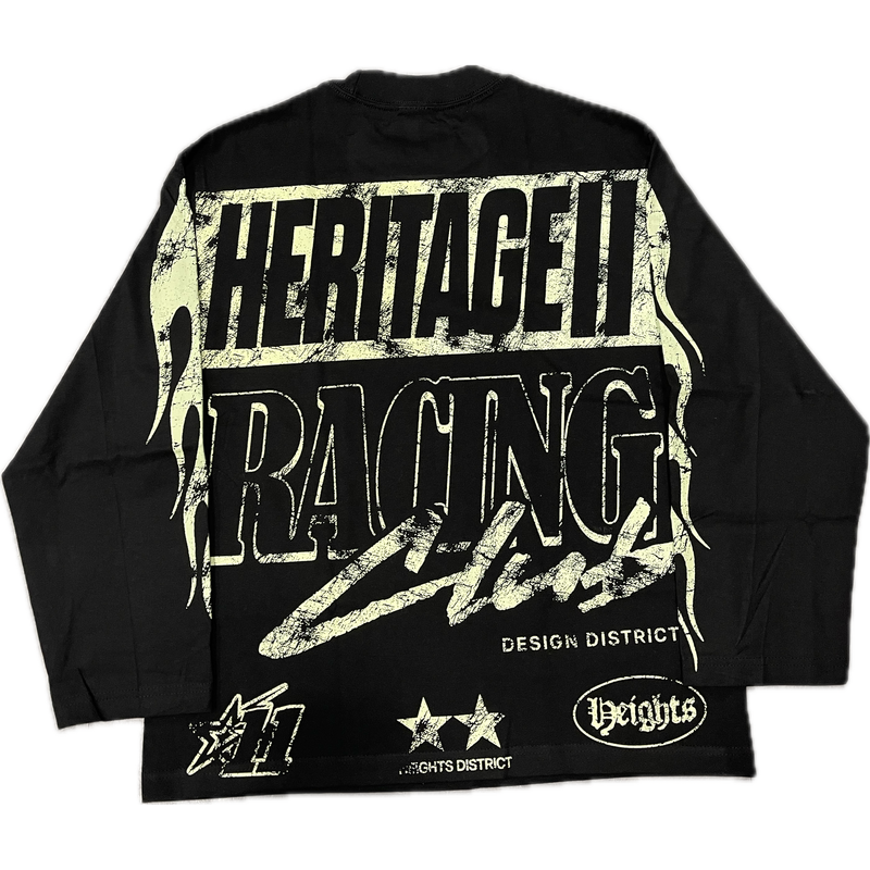 Heights District Heritage Race Club L/S Tee "Black"