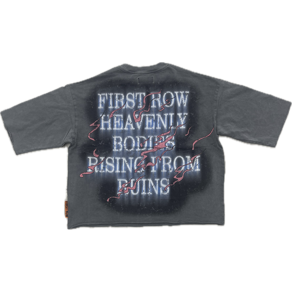 First Row Stone Head Tee "Dark Grey/Pink"