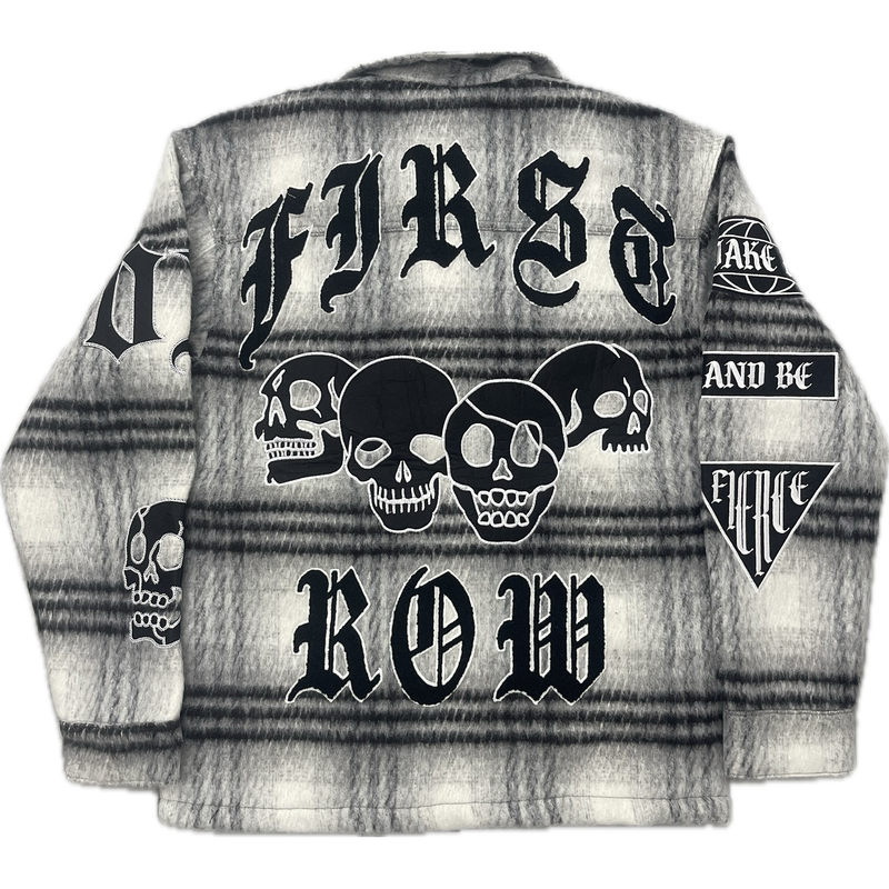 First Row Fuzzy Jacket "Black/White"