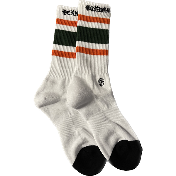 Chrome Hearts Striped Socks "Orange/Green"