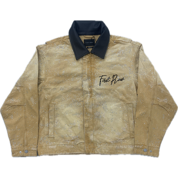 First Row Rhinestone Workman Jacket "Khaki"