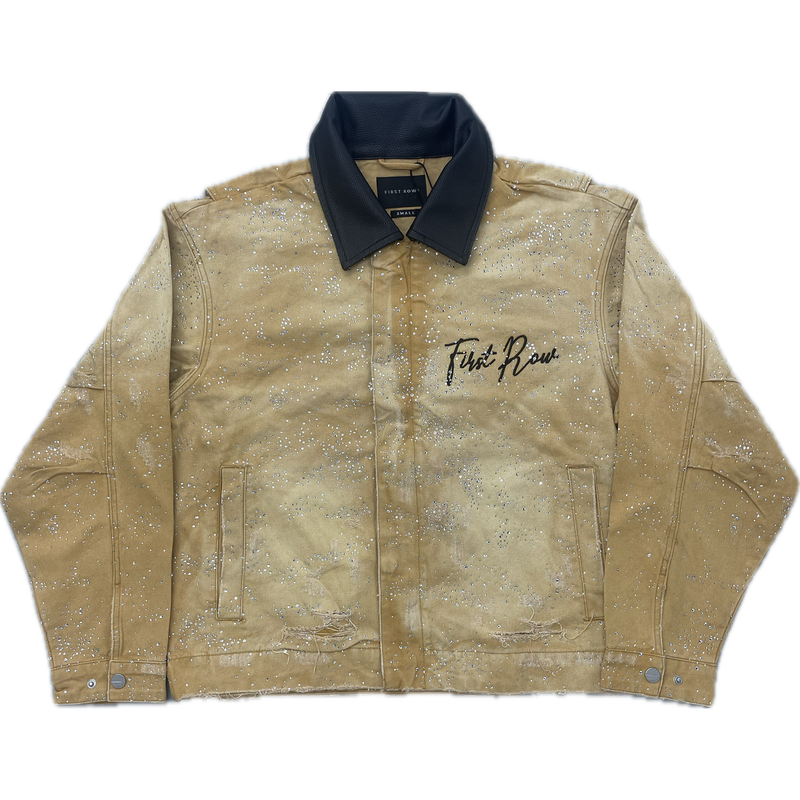 First Row Rhinestone Workman Jacket "Khaki"