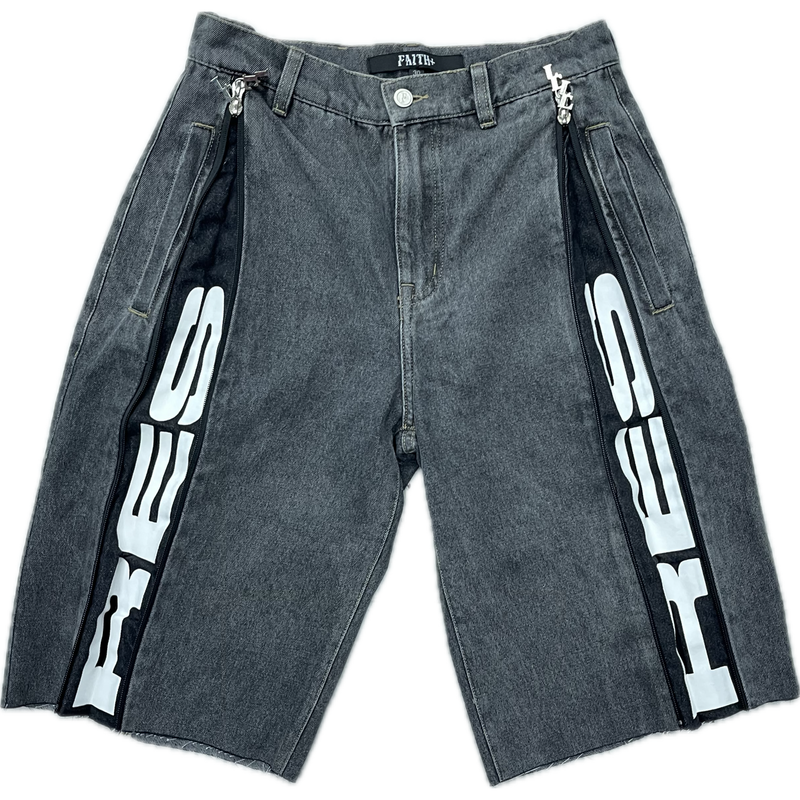 Faith+Figures Four Link Zipper Shorts "Black"