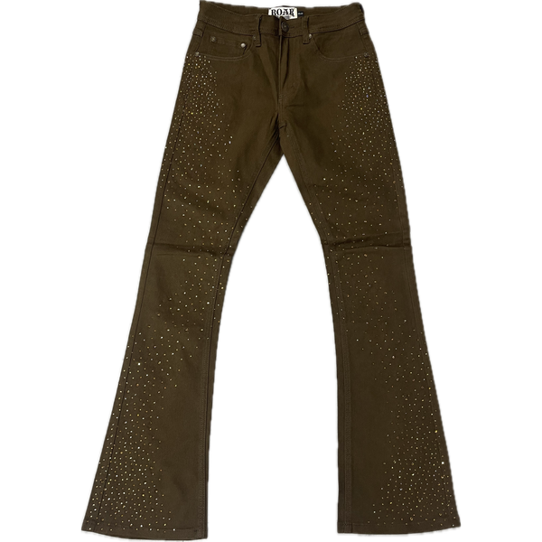 Roar Denim Stone Stacked Jeans "Brown"