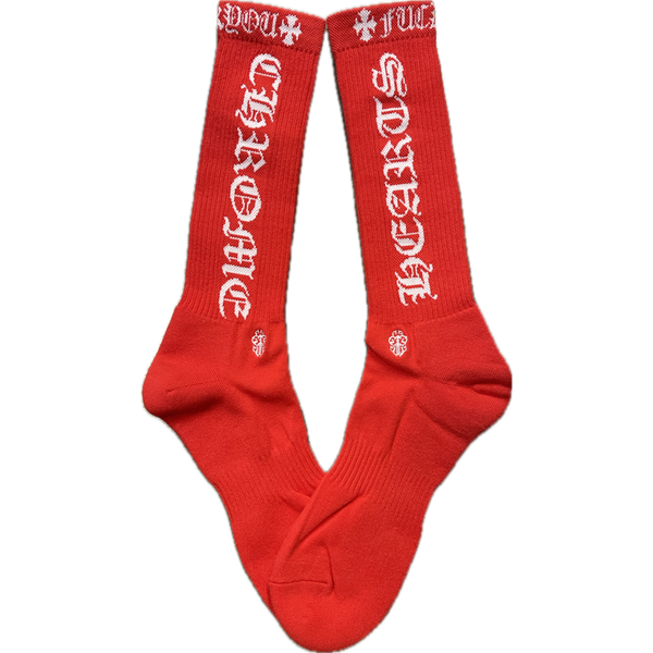 Chrome Hearts Fuck You Socks "Red"