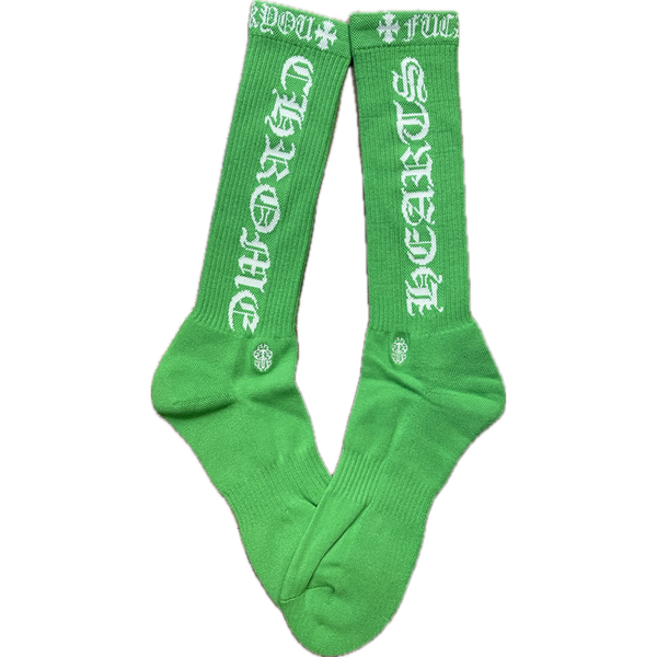 Chrome Hearts Fuck You Socks "Green"