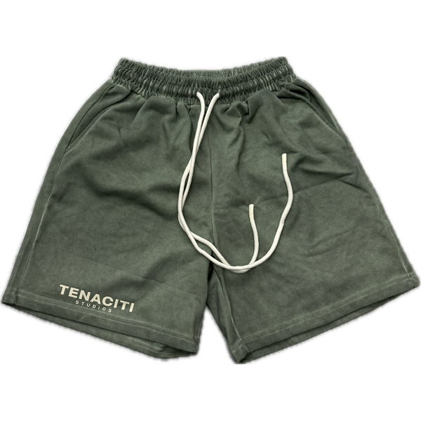 Tenaciti Logo Shorts "Washed Green"