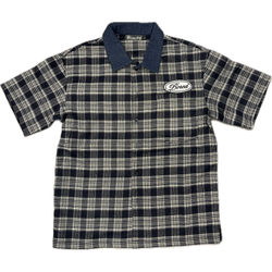 Boredom Kills Flannel Button Up Tee "Black"