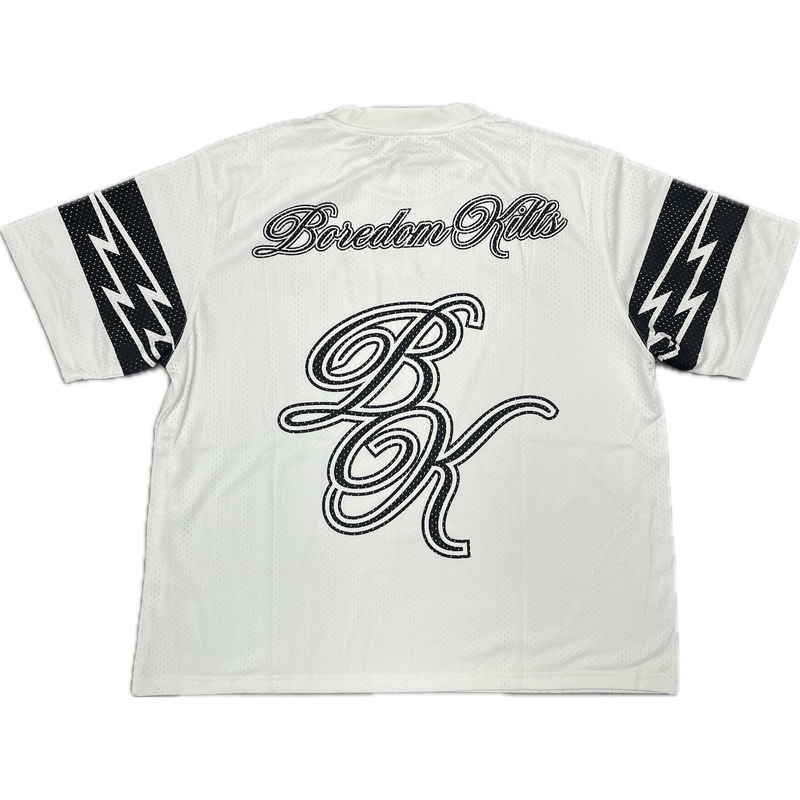 Boredom Kills Mesh Jersey Tee "White"