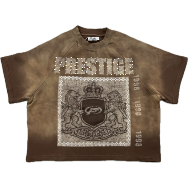 Prestige Rhinestone Royalty Tee "Brown"