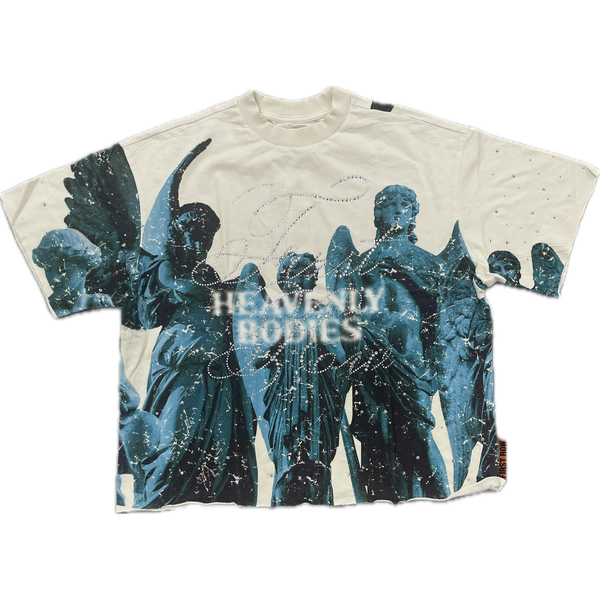 First Row Angels Tee "Teal/Cream"
