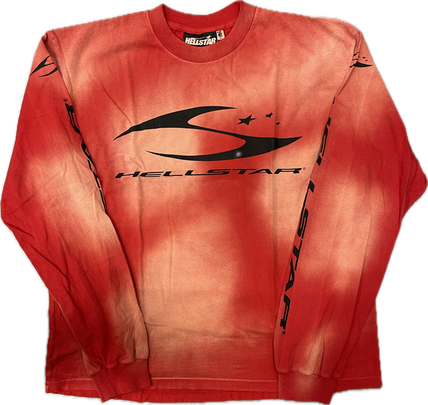 Hellstar H Cursive Logo L/S Tee "Red"