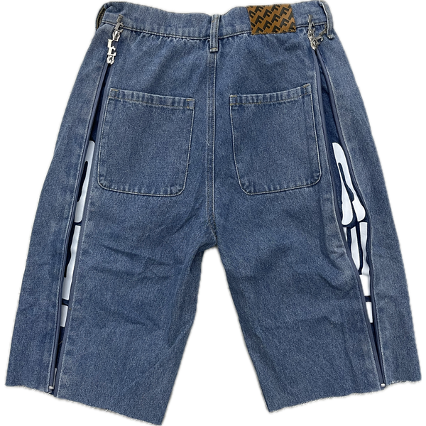 Faith+Figures Four Link Zipper Shorts "Blue"