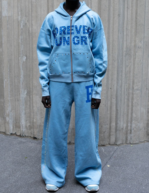 Forever Hungry Gemstone Tracksuit Set "Blue"
