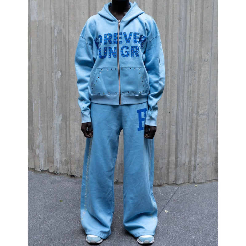 Forever Hungry Gemstone Tracksuit Set "Blue"