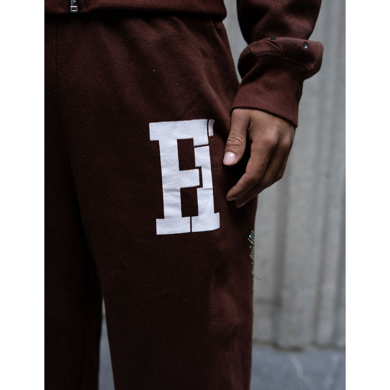 Forever Hungry Gemstone Tracksuit Set "Brown"