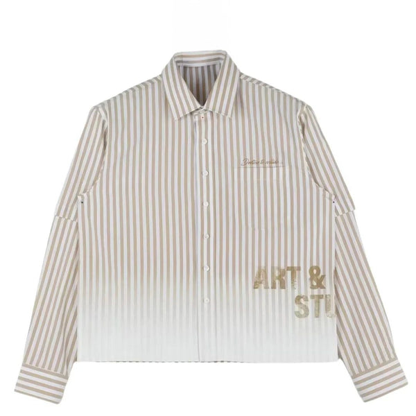 Visionary Club Button Up L/S Tee "Brown"