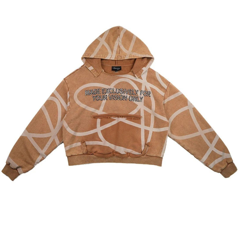 Visionary Club Twisted Chaos Distressed Hoodie "Brown"