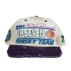 Up7Skate Dirty Meck International Street Team Snapback Hat "Cream/Purple"
