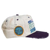 Up7Skate Dirty Meck International Street Team Snapback Hat "Cream/Purple"