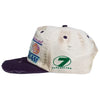 Up7Skate Dirty Meck International Street Team Snapback Hat "Cream/Purple"