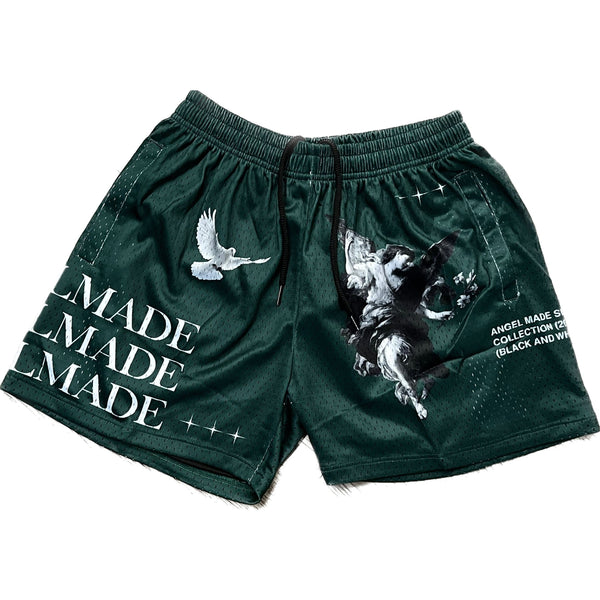 AngelMade x Panhandle Kicks Mesh Shorts "Green"