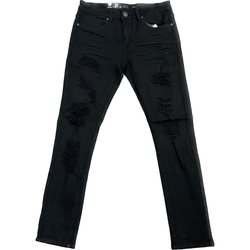 Waimea Rip & Repair Skinny Jeans "Jet Black"