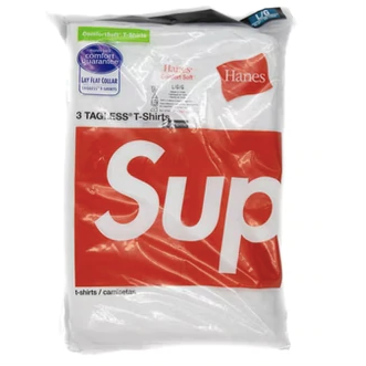 Supreme Hanes Tagless Tees (3 pack) "White"