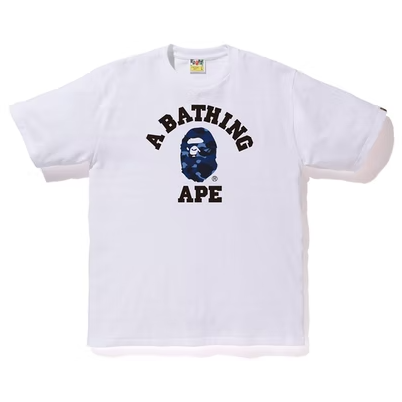 BAPE Color Camo College Tee "White/Blue"