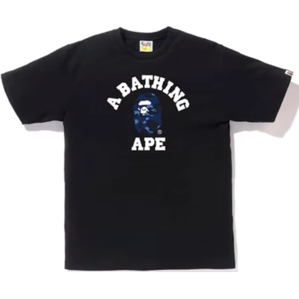 BAPE Color Camo College Tee "Black/Blue"