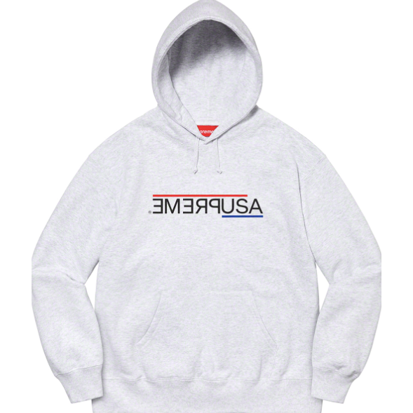 Supreme USA Hooded Sweatshirt "Ash Grey"