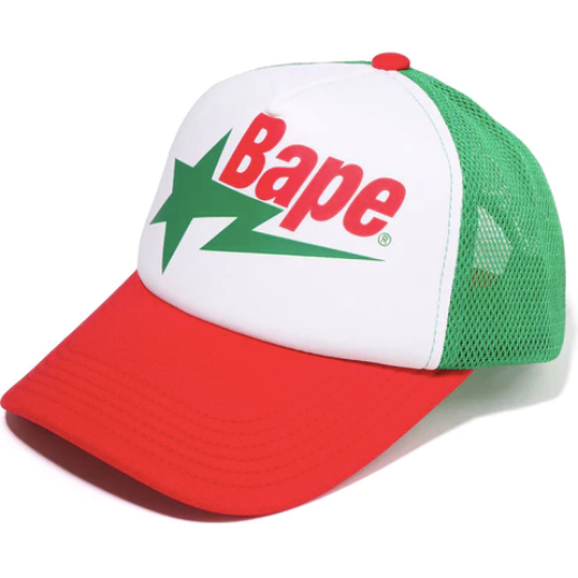 Bape Sta Mesh Hat "Red Green"